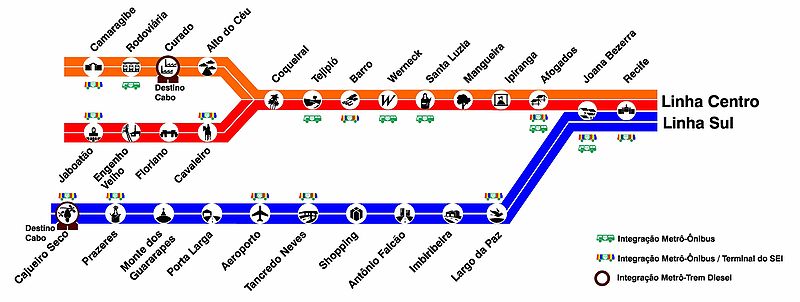 Recife Subway Map